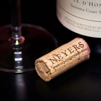 Wine cork showing Neyers logo