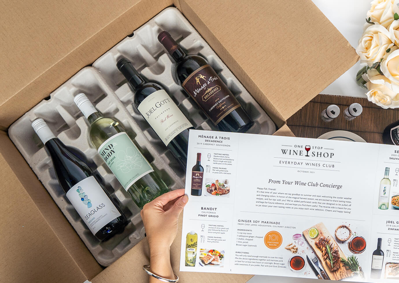 unboxing a wine club shipment