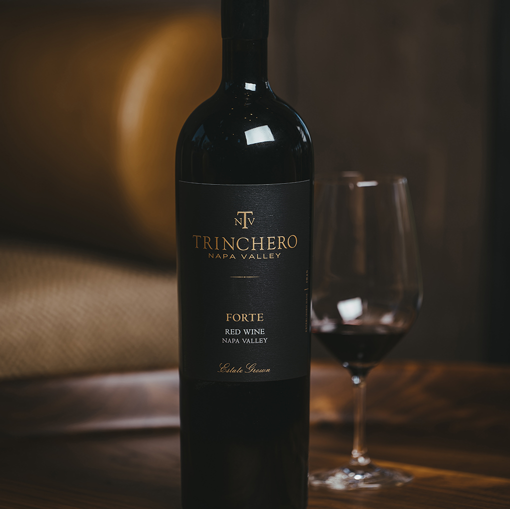 Trinchero Napa Valley wine bottle in tasting room
