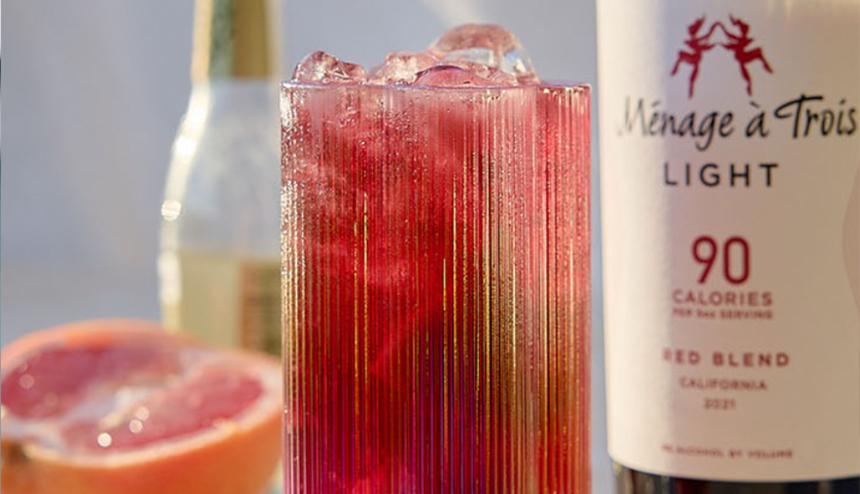 cocktail made with menage a trois light red blend
