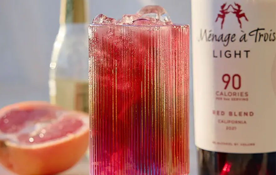 Ménage à Trois Light Red Blend Ginger cocktail, try this delicious wine cocktail